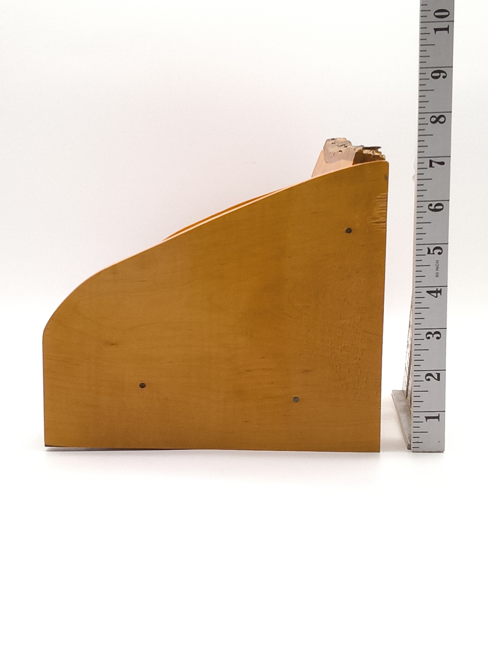 Handcrafted Live Edge Solid Wood Desktop Book Trough & Display Shelf - Picture 4 of 13